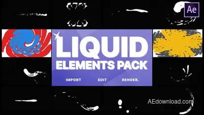 Liquid Elements And Transitions | After Effects Video Displays template preview