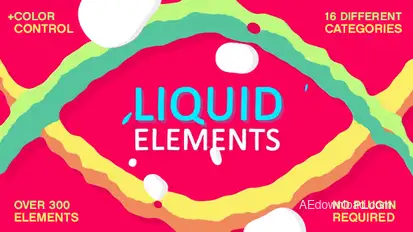 Liquid Elements FX Video Displays template preview
