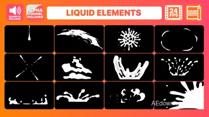 Liquid Motion Elements Pack Video Displays template preview