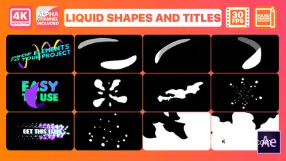 Liquid Shapes And Titles | After Effects Video Displays template preview