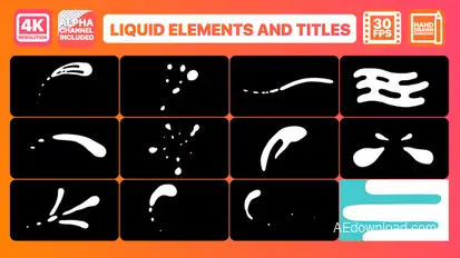Liquid Shapes And Titles Video Displays template preview