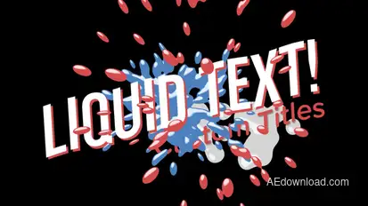 Liquid Text Premiere Pro template preview