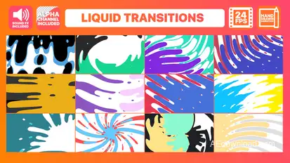 Liquid Transitions Pack Video Displays template preview
