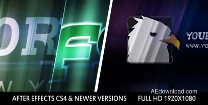 Logo Glass Distortion Video Displays template preview