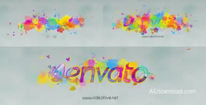 Logo Revealer Paint Drops Design Video Displays template preview