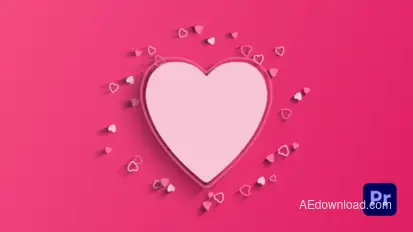 Love Heart Logo Reveal Premiere Pro template preview