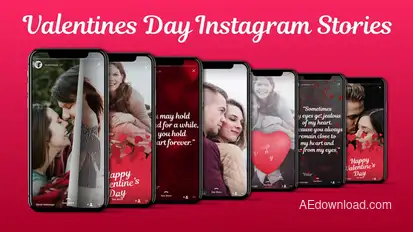 Love Instagram Stories Video Displays template preview
