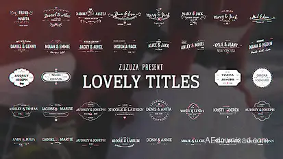 Lovely Titles Video Displays template preview