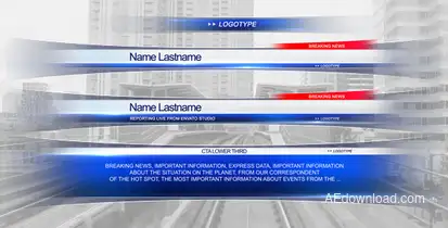 Lower Third News Video Displays template preview