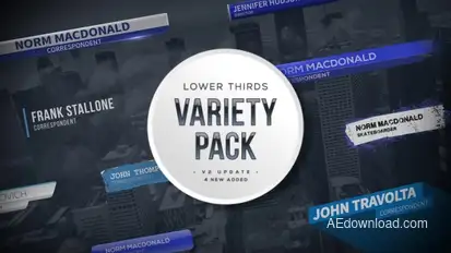 Lower Thirds Collection Pack Video Displays template preview