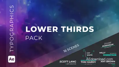 Lower Thirds Pack Elements template preview