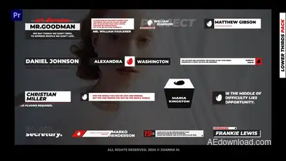 Lower Thirds Pack - PP Premiere Pro template preview