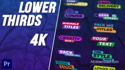 Lower Thirds Style MOGRT Premiere Pro template preview