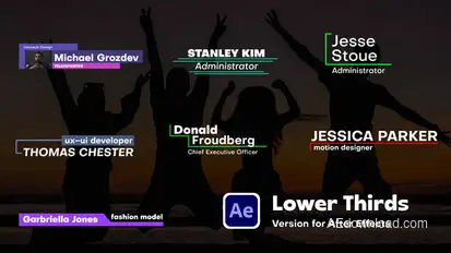 Lower Thirds X Elements template preview