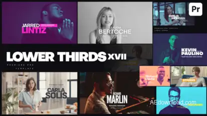 Lower Thirds XVII Premiere Pro template preview