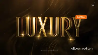 Luxury Gold Titles Video Displays template preview