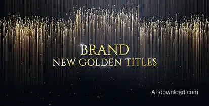 Luxury Golden Titles Video Displays template preview