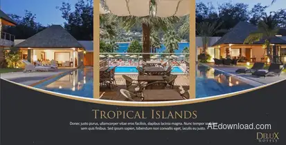 Luxury Hotel Slides Video Displays template preview