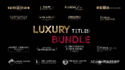 Luxury Titles Bundle Video Displays template preview