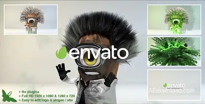 Mad Scientist Logo Video Displays template preview