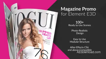 Magazine Promo for Element 3D Video Displays template preview