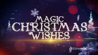 Magic Christmas Wishes Video Displays template preview