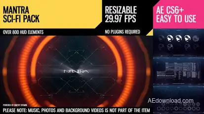 Mantra (Sci-Fi Pack) Video Displays template preview