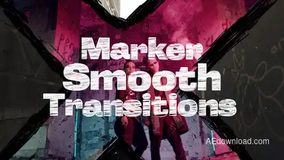 Marker Smooth Transitions Premiere Pro template preview