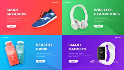 Market Promo Video Displays template preview