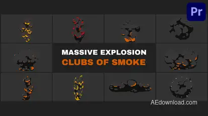 Massive Explosion Clubs of Smoke | Premiere Pro MOGRT Premiere Pro template preview