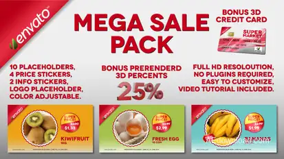 Mega Sale Pack Video Displays template preview