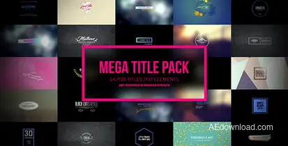 Mega Titles/ Simple Clean Titles Intro/ Modern Vintage Openers/ Presentations Typography/ Broadcast Video Displays template preview