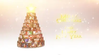 Merry Christmas Film Reel Wishes Video Displays template preview