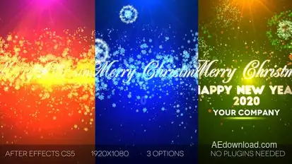Merry Christmas Video Displays template preview