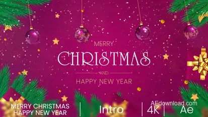 Merry Christmas Intro 2 Video Displays template preview