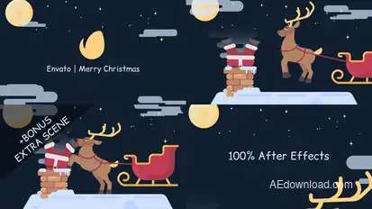 Merry Christmas Logo Video Displays template preview