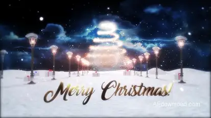 Merry Christmas Logo Reveal Video Displays template preview