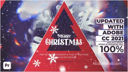 Merry Christmas // Minimal Greeting for Premiere Pro Premiere Pro template preview