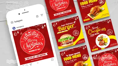 Merry Christmas Sale Template Video Displays template preview