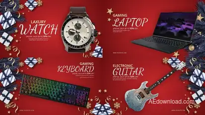 Merry Christmas Sale V81 Video Displays template preview