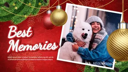 Merry Christmas Slideshow Video Displays template preview