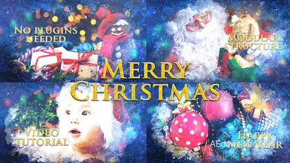 Merry Christmas Slideshow / Holiday Greetings / Winter Memories Album / New Year Titles Video Displays template preview