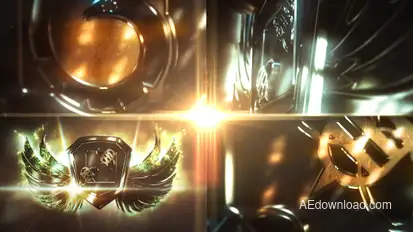 Metal Wings Logo Video Displays template preview