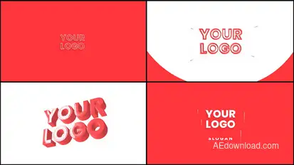 Minimal 3D Logo Reveal Logo Stings template preview