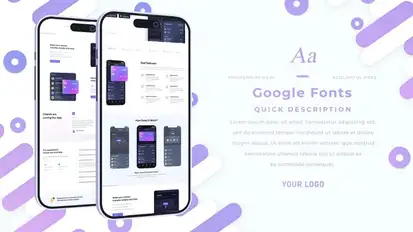 Minimal App Promotion Video Displays template preview