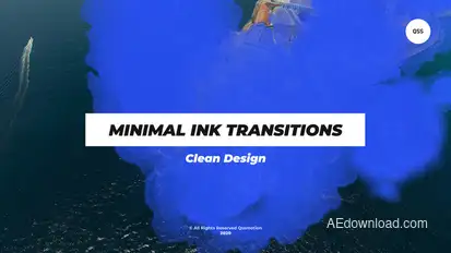 Minimal Ink Transitions Video Displays template preview