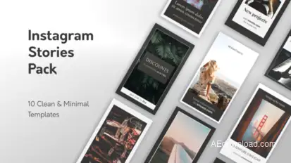 Minimal Instagram Stories Video Displays template preview
