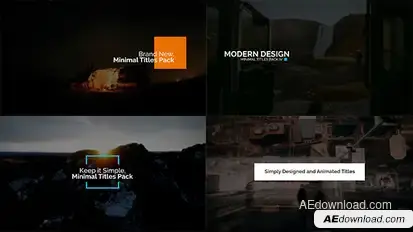 Minimal Intro Titles Pack lV Video Displays template preview