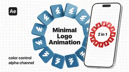 Minimal Logo Animation Logo Stings template preview