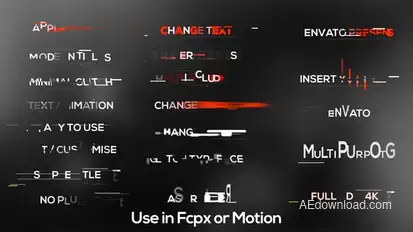 Minimal Modern Glitch Titles Video Displays template preview